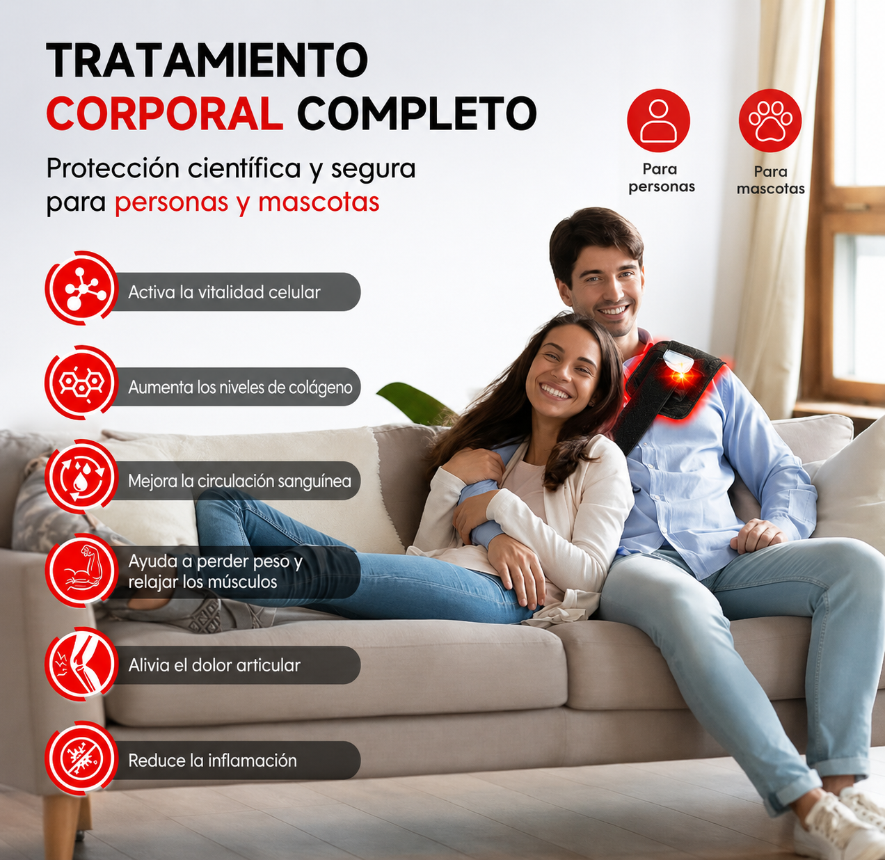 CINTURON LUZ ROJA RECOVERYHOME