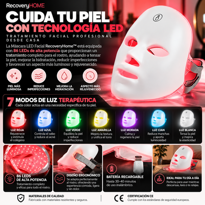 MASCARA LED FACIAL RECOVERYHOME