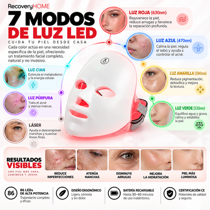 MASCARA LED FACIAL RECOVERYHOME